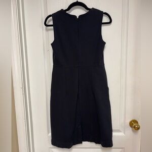 Lands' End Black Sleeveless Midi Sheath Dress